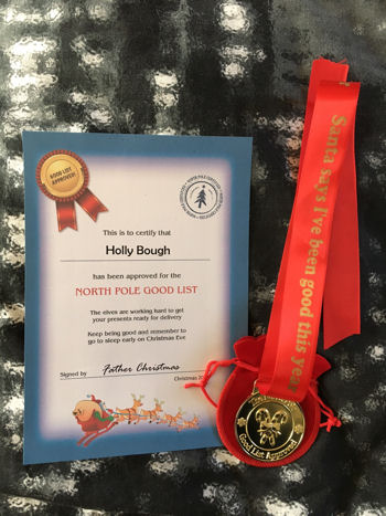 Santa's Good List Medals and Certificates